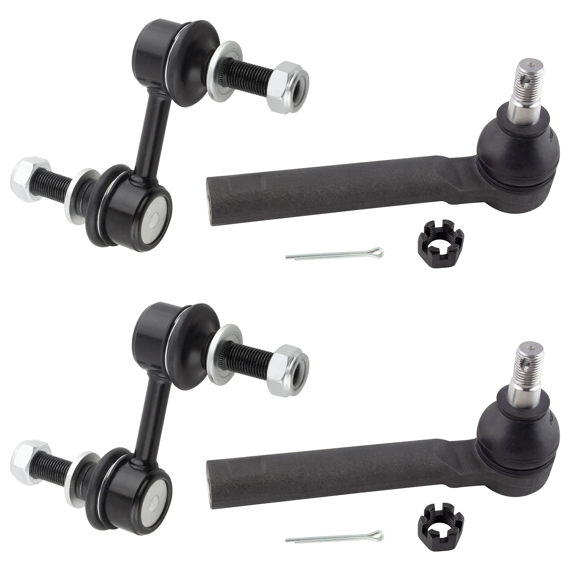 BOXI 4pcs Front Sway Bar End Link Outer Tie Rod End Fit for Subaru B9 Tribeca 2006-2007 Forester