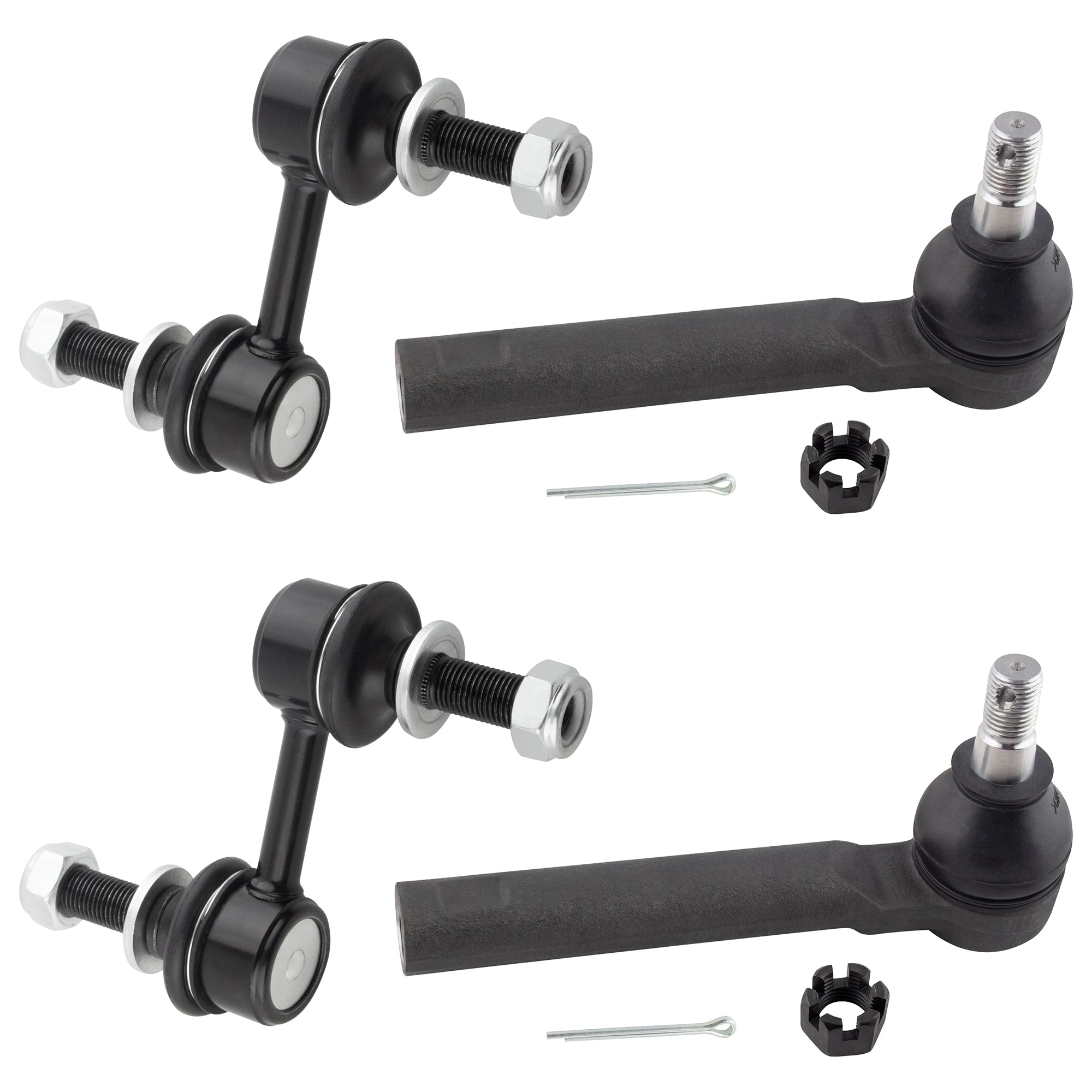 BOXI 4pcs Front Sway Bar End Link Outer Tie Rod End Fit for Subaru B9 Tribeca 2006-2007 Forester
