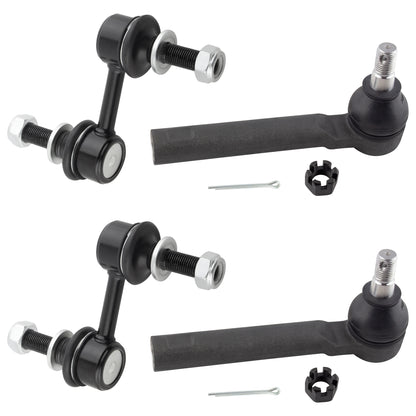 BOXI 4pcs Front Sway Bar End Link Outer Tie Rod End Fit for Subaru B9 Tribeca 2006-2007 Forester