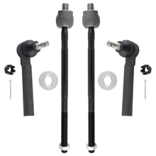 BOXI (Set of 4) 2x Front Inner Tie Rod Ends + 2x Front Outer Tie Rods Driver and Passenger Sides