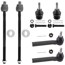 BOXI (Set of 6) Front Lower Ball Joints + Inner and Outer Tie Rods fit for Subaru Impreza 1993 1994