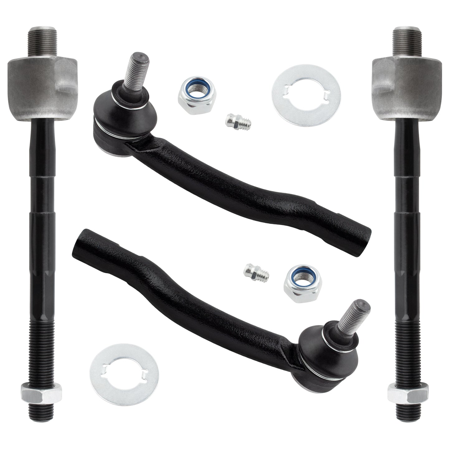 BOXI (Set of 4) Front Inner & Outer Tie Rod End Links Kit Fit for Suzuki Grand Vitara 1999 2000