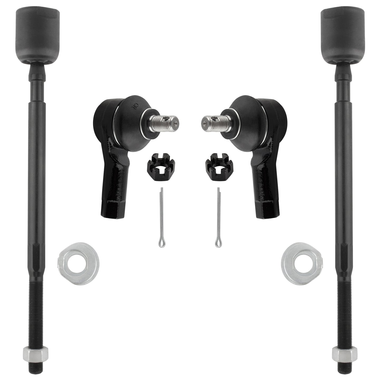BOXI (Set of 4) Front Inner and Outer Tie Rods fit for Chevrolet Chevy Sprint 1989-1991