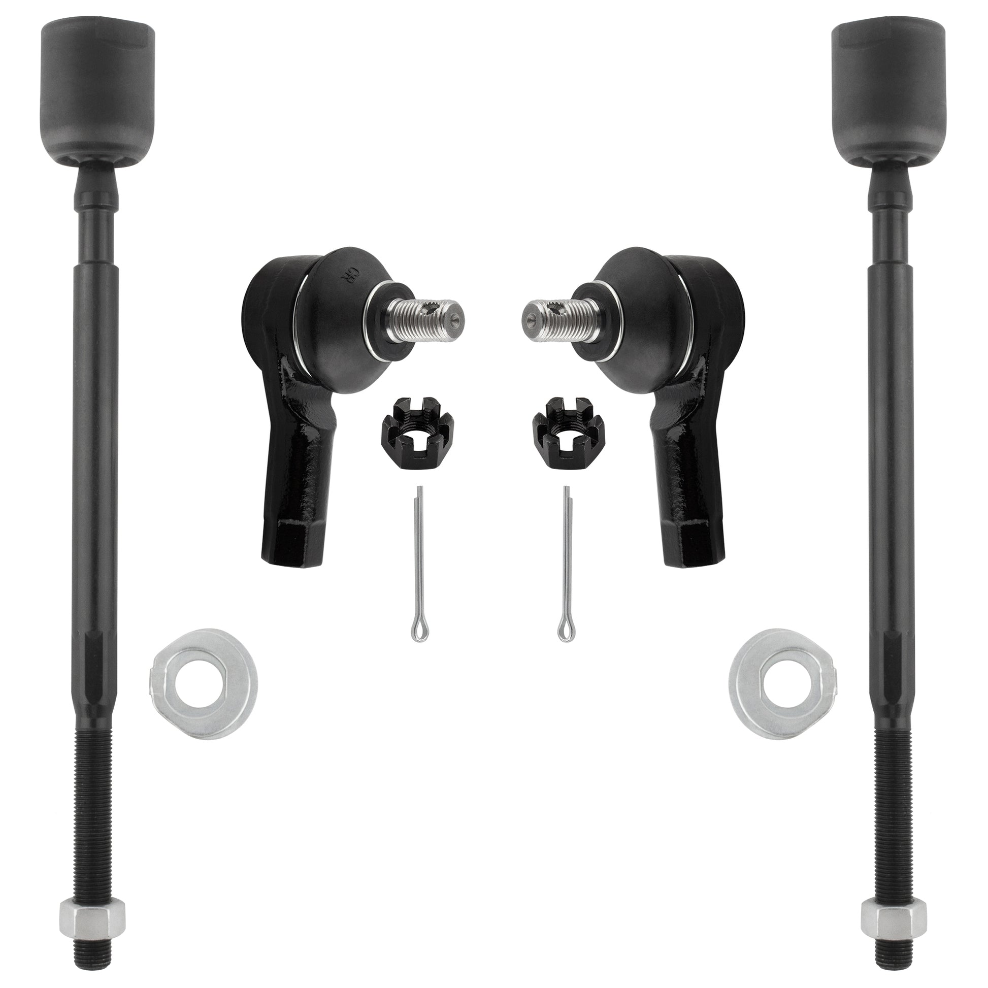 BOXI (Set of 4) Front Inner and Outer Tie Rods fit for Chevrolet Chevy Sprint 1989-1991