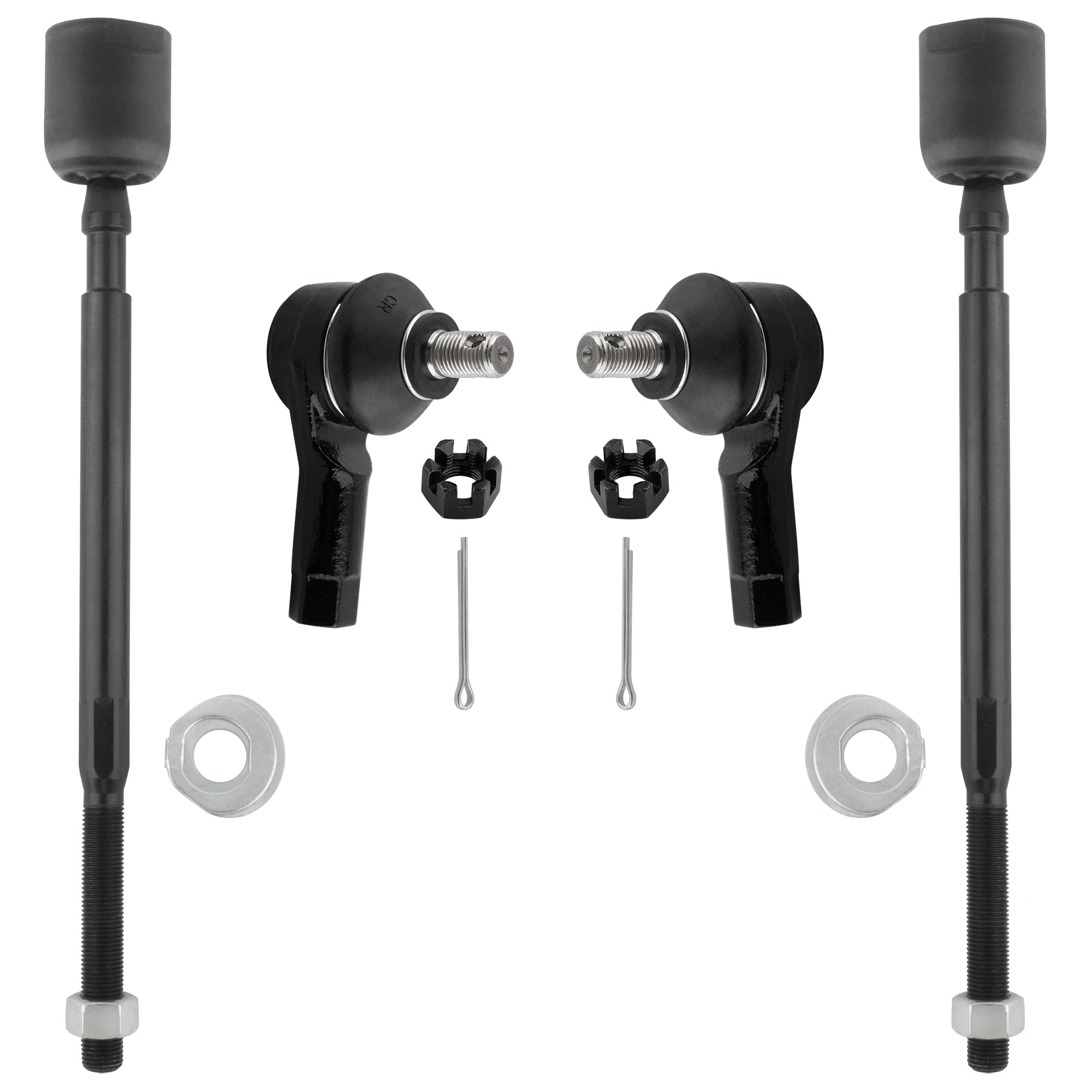BOXI (Set of 4) Front Inner and Outer Tie Rods fit for Chevrolet Chevy Sprint 1989-1991