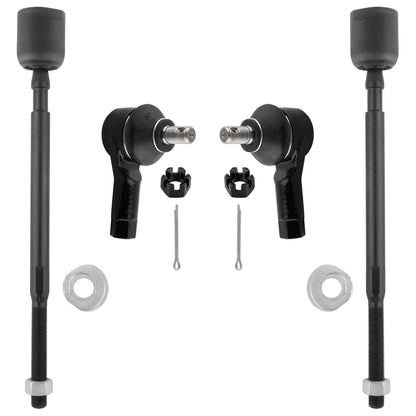 BOXI (Set of 4) Front Inner and Outer Tie Rods fit for Chevrolet Chevy Sprint 1989-1991