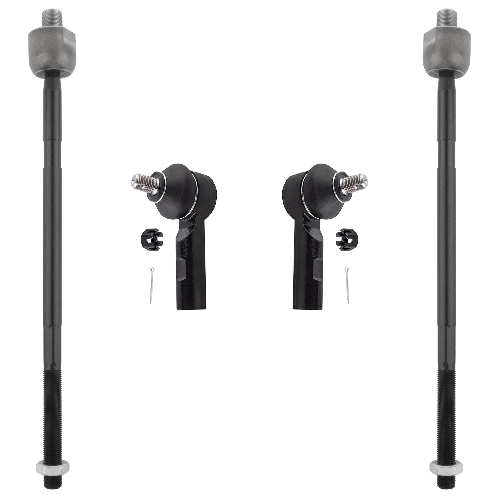 BOXI (Set of 4) Front Inner and Outer Tie Rods fit for Suzuki SX4 2007 2008 2009 2010 2011 2012 2013