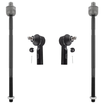BOXI (Set of 4) Front Inner and Outer Tie Rods fit for Suzuki SX4 2007 2008 2009 2010 2011 2012 2013