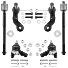 BOXI (Set of 6) Front Inner Tie Rod Ends + Upper & Lower Ball Joints Suspension Kit Fit for Toyota