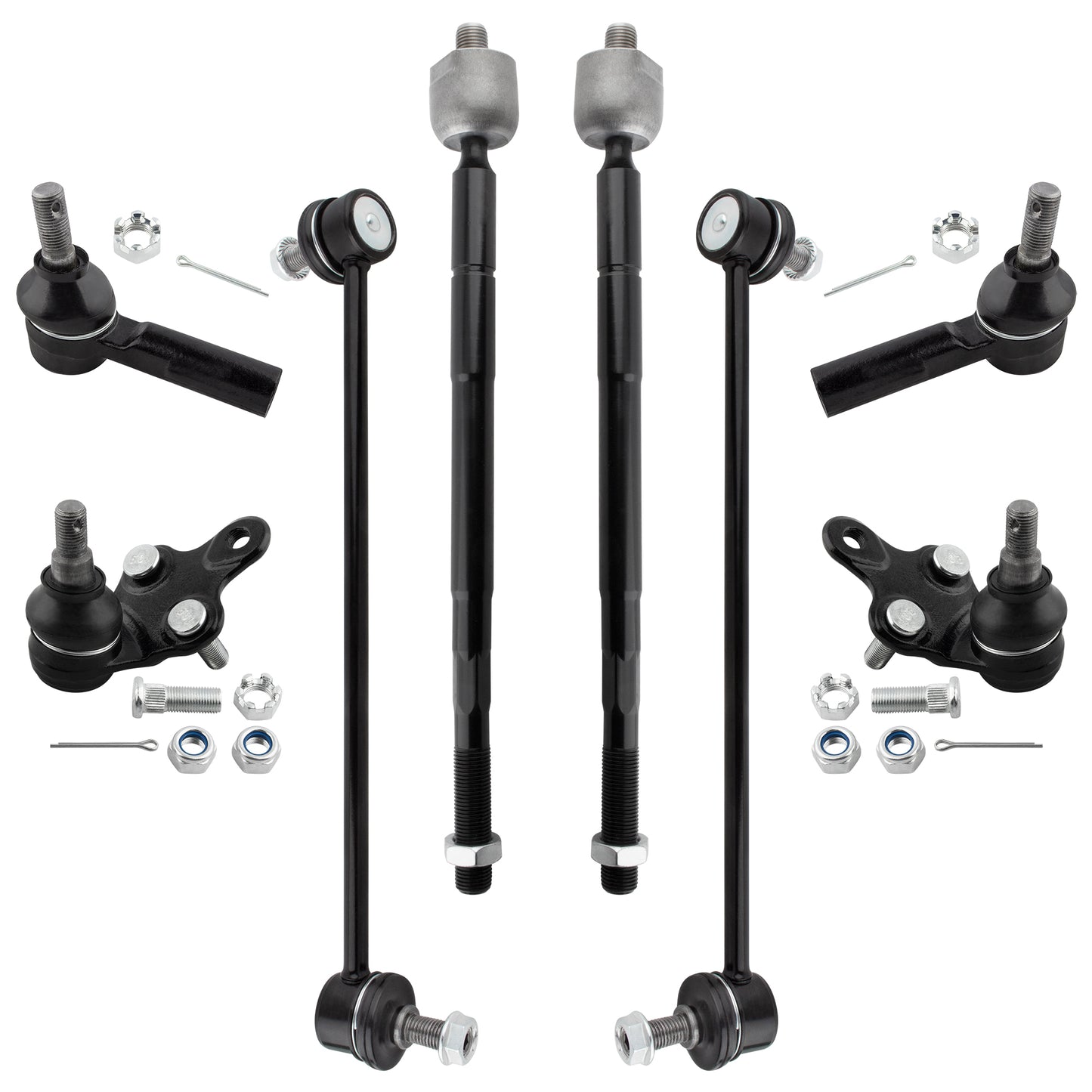 BOXI 8pcs Ball Joints Tie Rods Sway Bars Fit for Lexus ES300 1997-2001