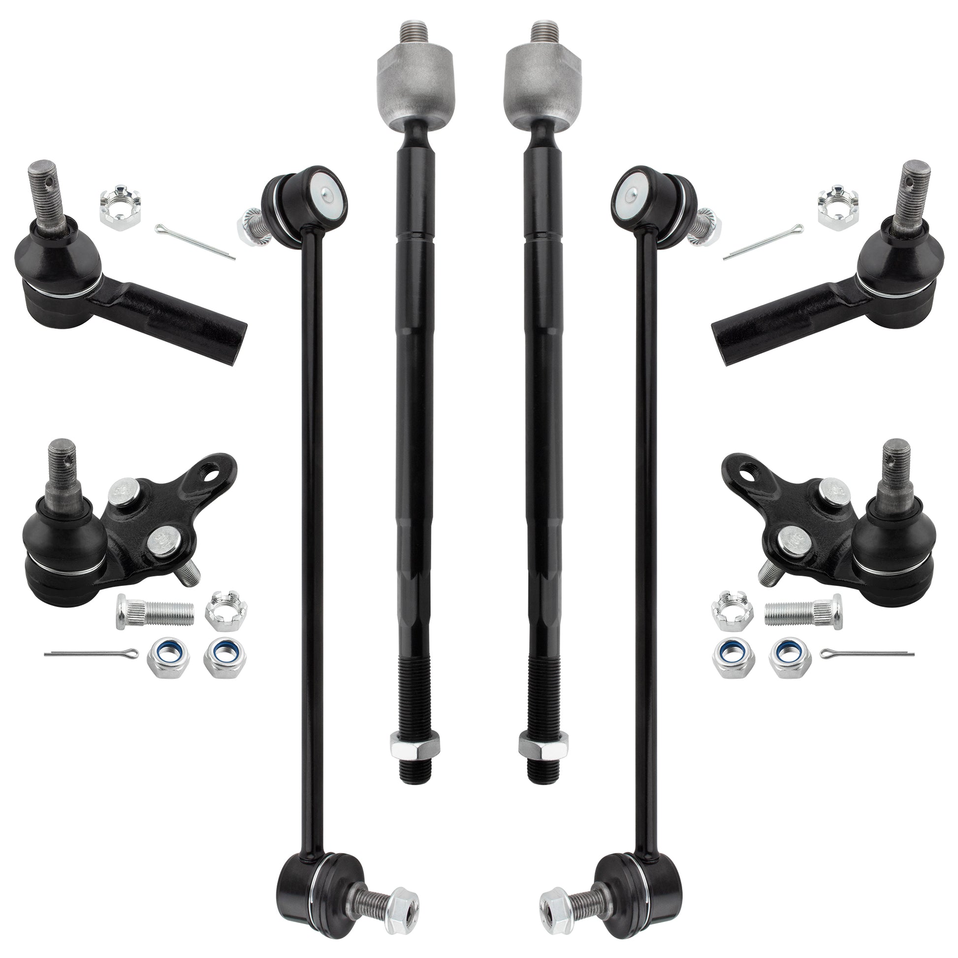 BOXI 8pcs Ball Joints Tie Rods Sway Bars Fit for Lexus ES300 1997-2001