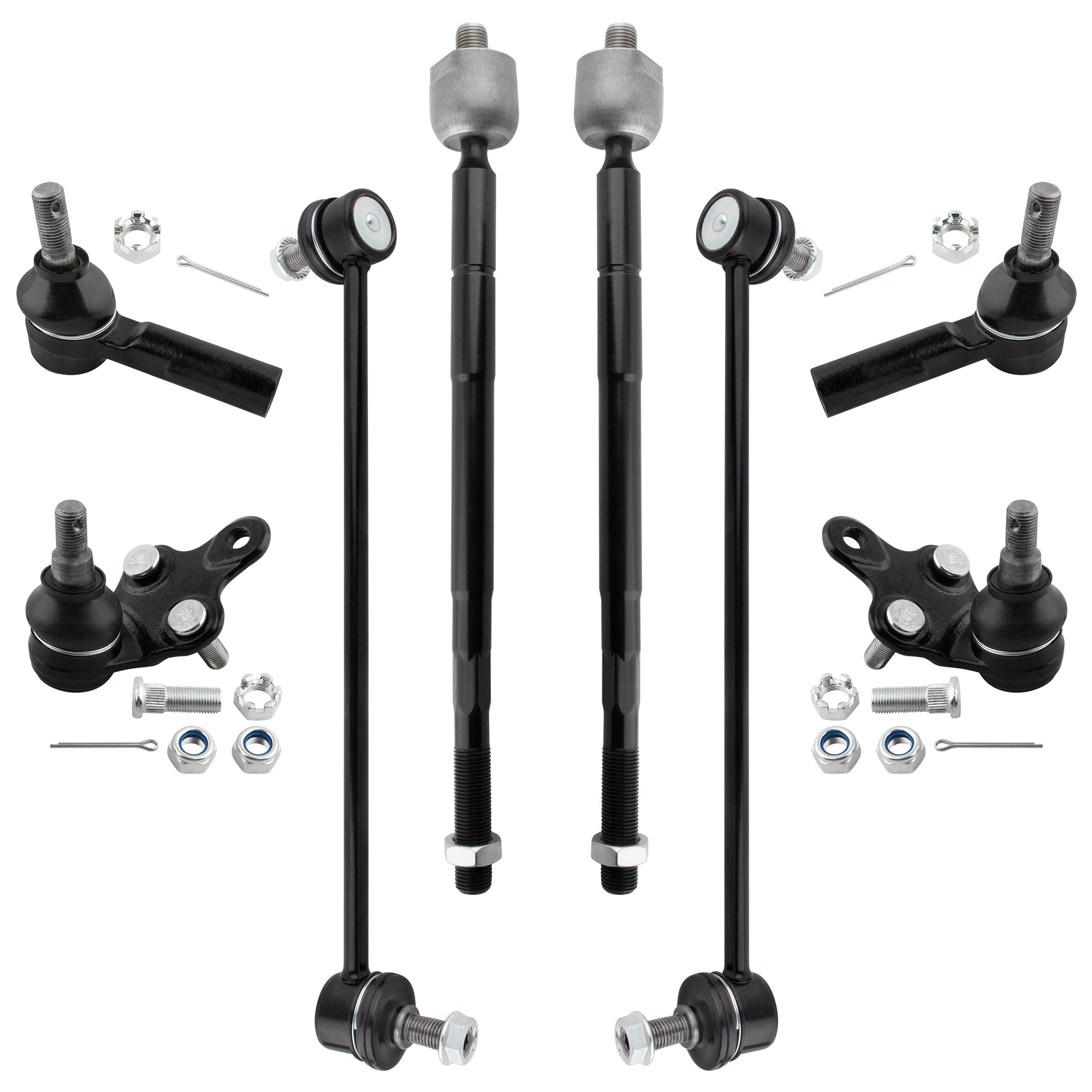 BOXI 8pcs Ball Joints Tie Rods Sway Bars Fit for Lexus ES300 1997-2001
