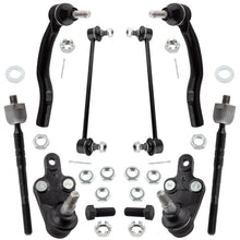 BOXI (Set of 8) Front Inner & Outer Tie Rod Ends + Sway Bar End Links + Lower Ball Joints Fit