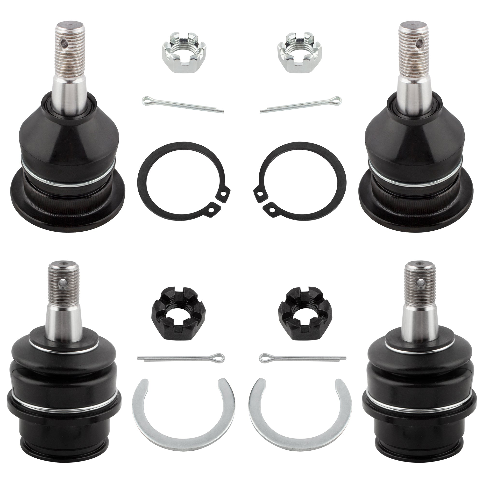BOXI (Set of 4) Front Upper and Lower Ball Joints fit for Toyota Tacoma 2005 2006 2007 2008 2009
