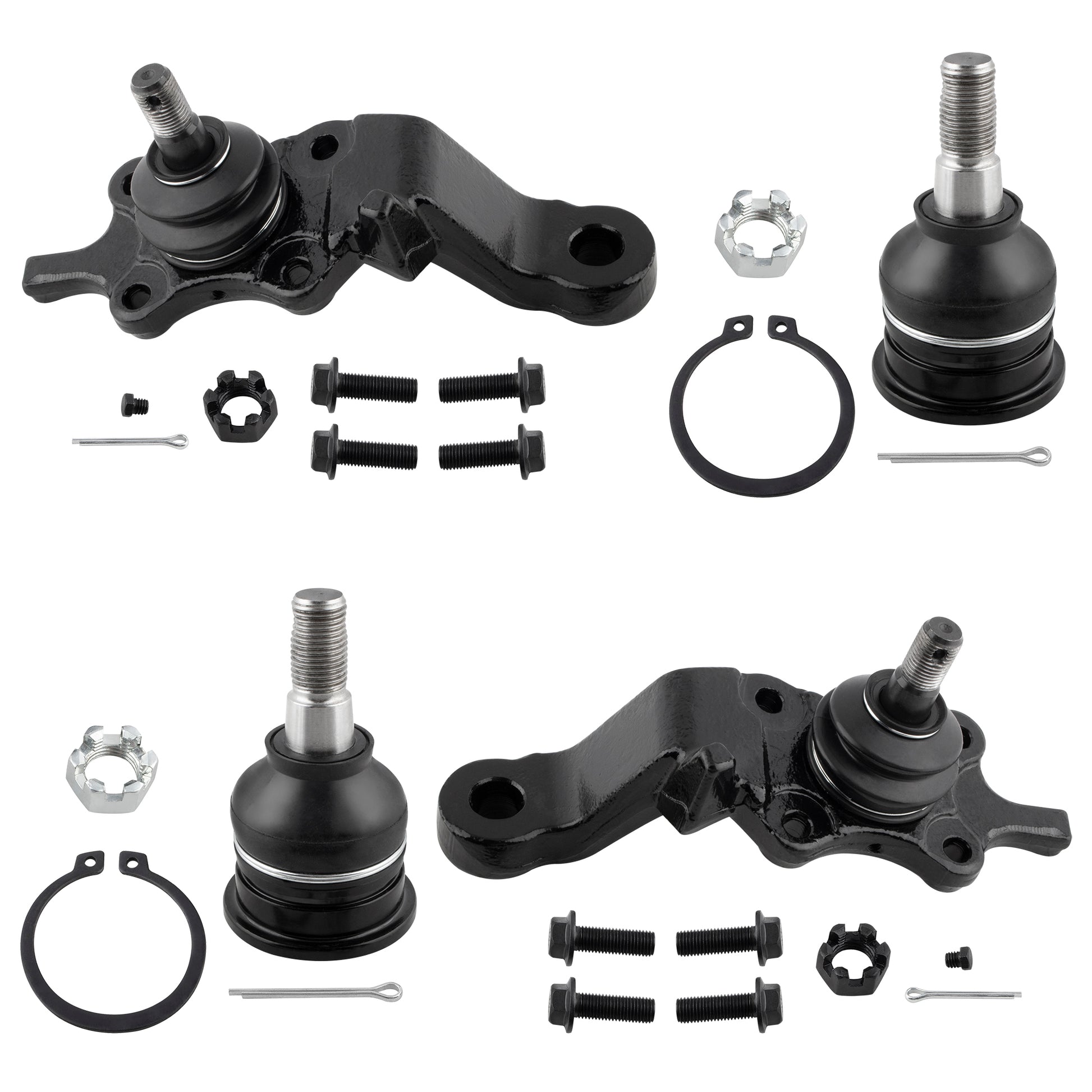 BOXI (Set of 4) Front Upper and Lower Ball Joints Fit for Toyota Tacoma 1995 1996 1997 1998 1999