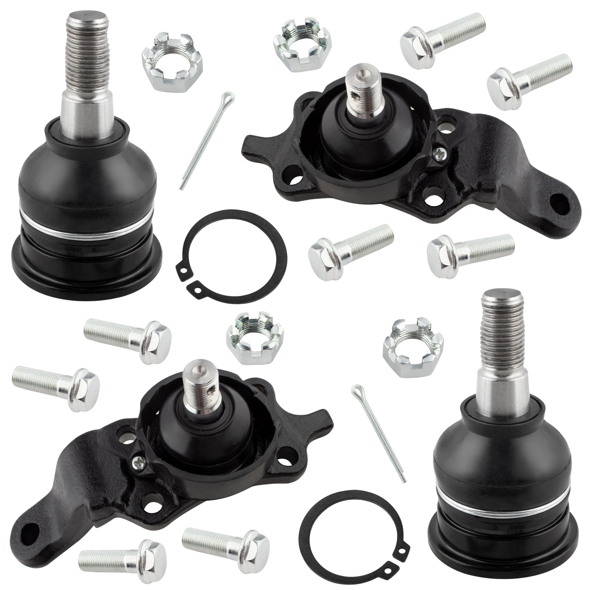BOXI (Set of 4) Front Upper & Lower Ball Joints Fit for Toyota Tundra 2004 2005 2006