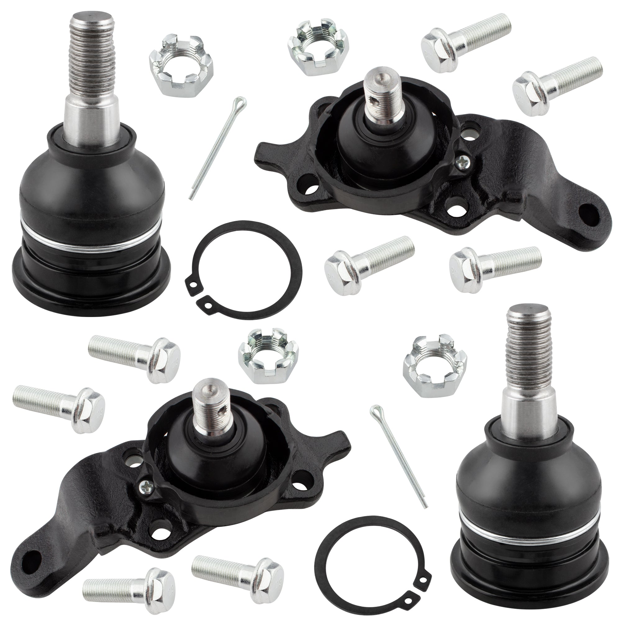 BOXI (Set of 4) Front Upper & Lower Ball Joints Fit for Toyota Tundra 2004 2005 2006
