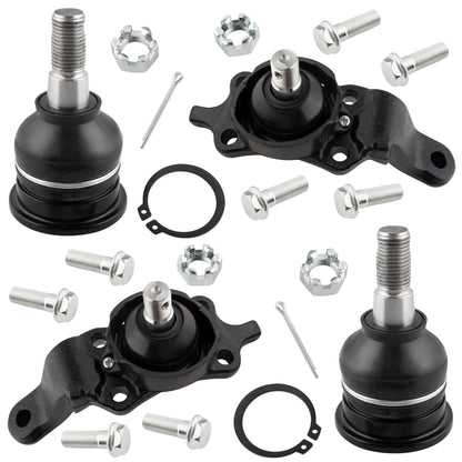 BOXI (Set of 4) Front Upper & Lower Ball Joints Fit for Toyota Tundra 2004 2005 2006