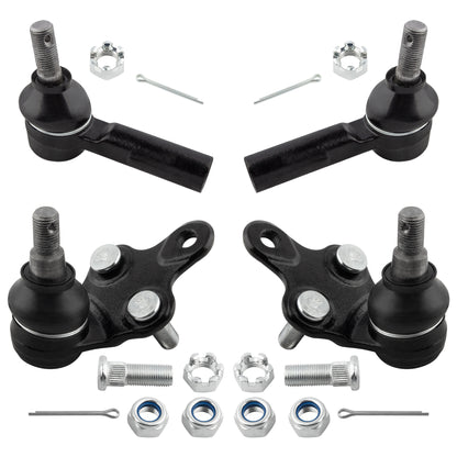 BOXI 4pcs Front Lower Ball Joint Outer Tie Rods Fit for Lexus ES300 1992-2001