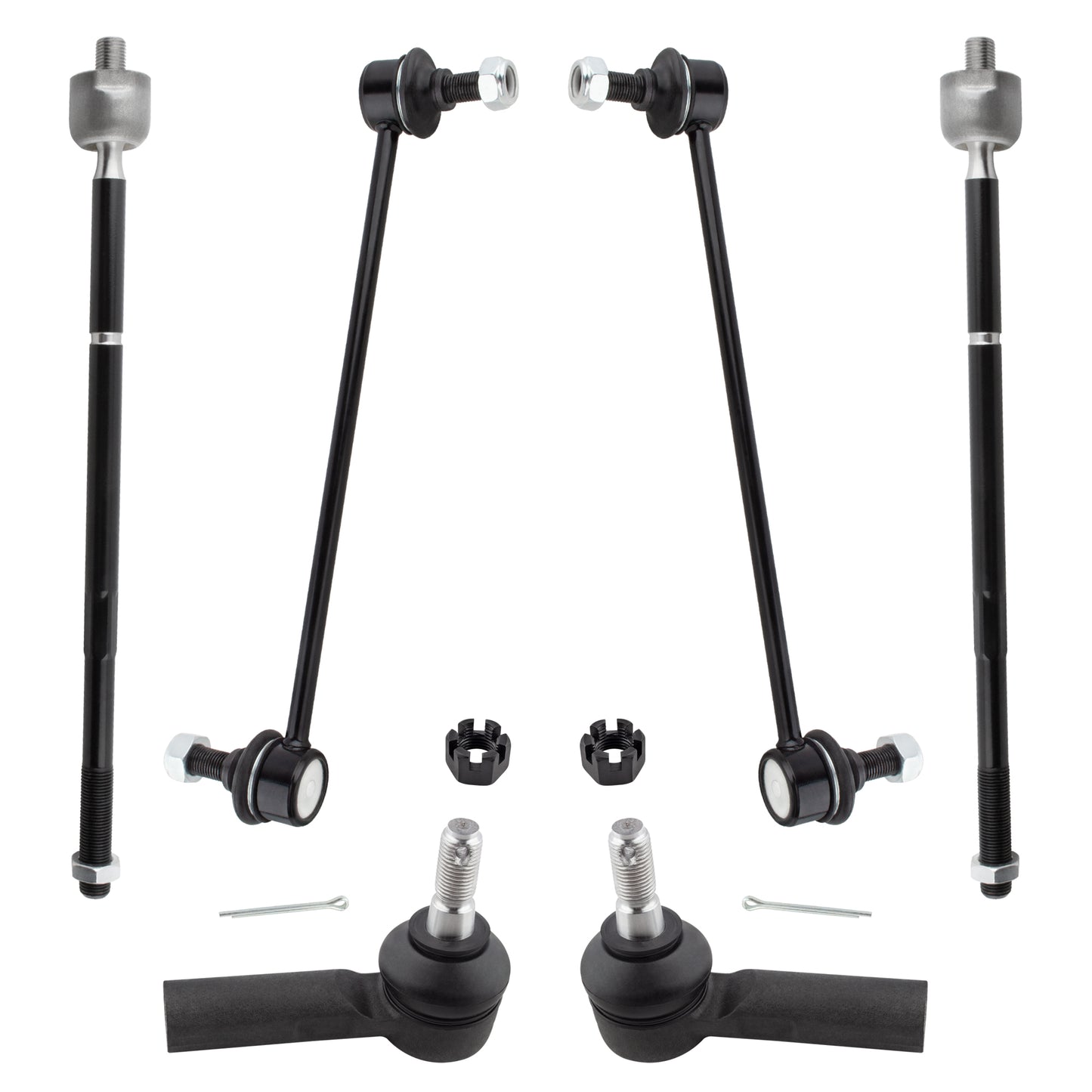 BOXI (Set of 6) FWD Front Inner Outer Tie Rods Sway Bars Fit for Pontiac Vibe 2003 2004 2005 2006