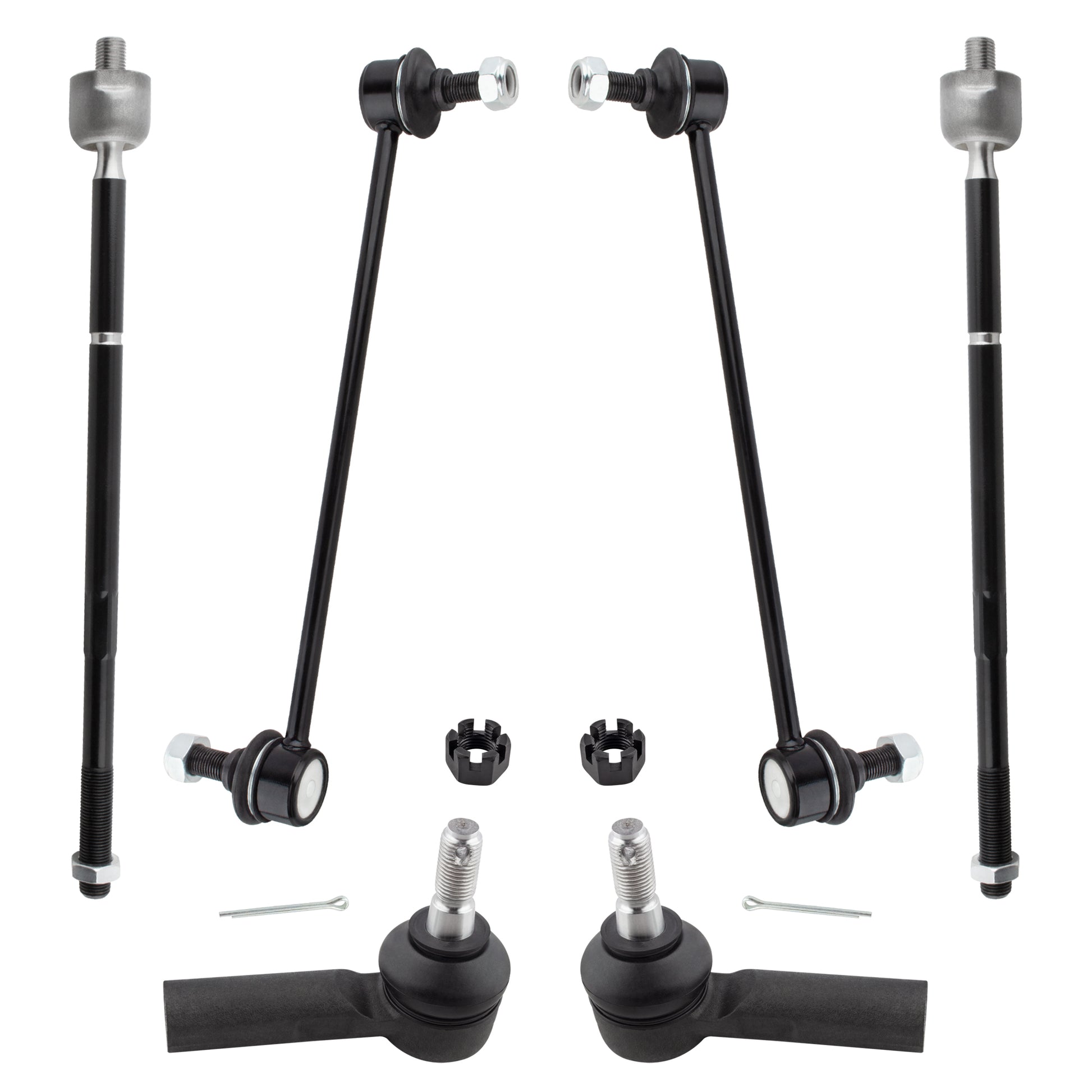 BOXI (Set of 6) FWD Front Inner Outer Tie Rods Sway Bars Fit for Pontiac Vibe 2003 2004 2005 2006