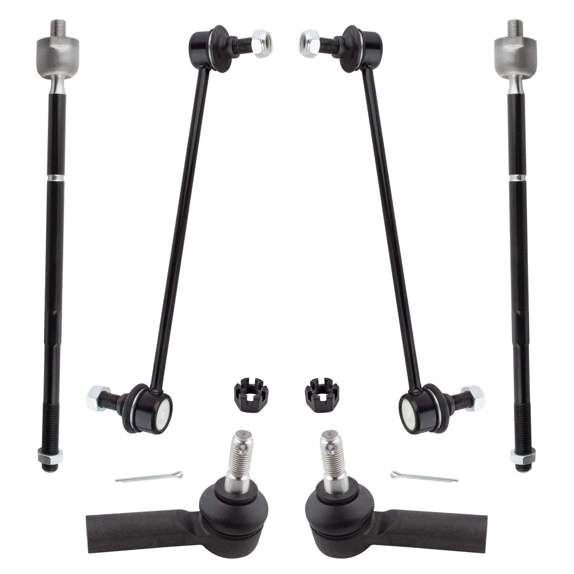 BOXI (Set of 6) FWD Front Inner Outer Tie Rods Sway Bars Fit for Pontiac Vibe 2003 2004 2005 2006