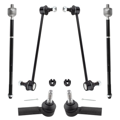 BOXI (Set of 6) FWD Front Inner Outer Tie Rods Sway Bars Fit for Pontiac Vibe 2003 2004 2005 2006