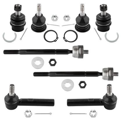 BOXI (Set of 8) Front Upper Lower Ball Joints and Inner Outer Tie Rods fit for Toyota Tacoma 2005