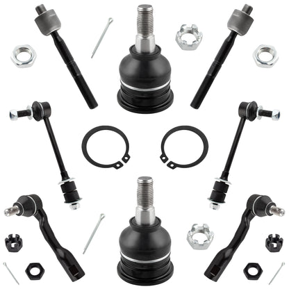 BOXI ES80381 ES80382 EV800444 K90680 K90255 Front Sway Bar End Links + Inner & Outer Tie Rod Ends