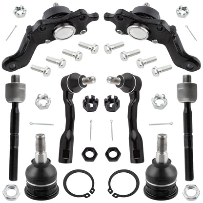 BOXI (Set of 8) Front Inner & Outer Tie Rod Ends + Upper & Lower Ball Joints Fit for Toyota Sequoia