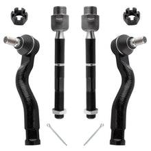 BOXI (Set of 4) Front Inner and Outer Tie Rod End Links fit for Toyota Sequoia 2008-2019