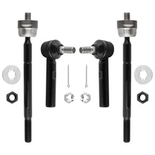 BOXI (Set of 4) Front Inner and Outer Tie Rod End Links fit for Toyota Tacoma 2005 2006 2007 2008