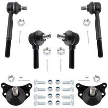 BOXI (Set of 6) Front Inner & Outer Tie Rod Ends + Upper Ball Joints Kit Fit for Toyota Pickup 1984