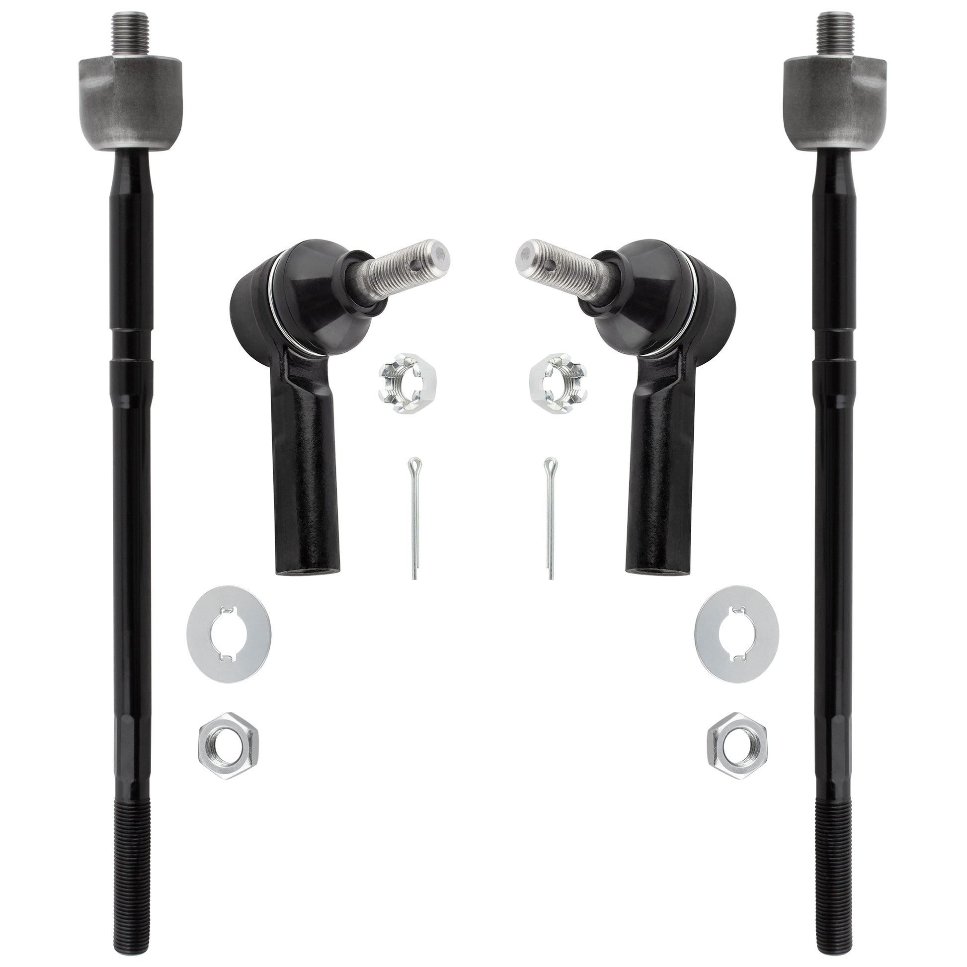 BOXI 4pcs Front Inner Outer Tie Rods Tie Rod Ends Fit for Lexus ES250 1990 1991