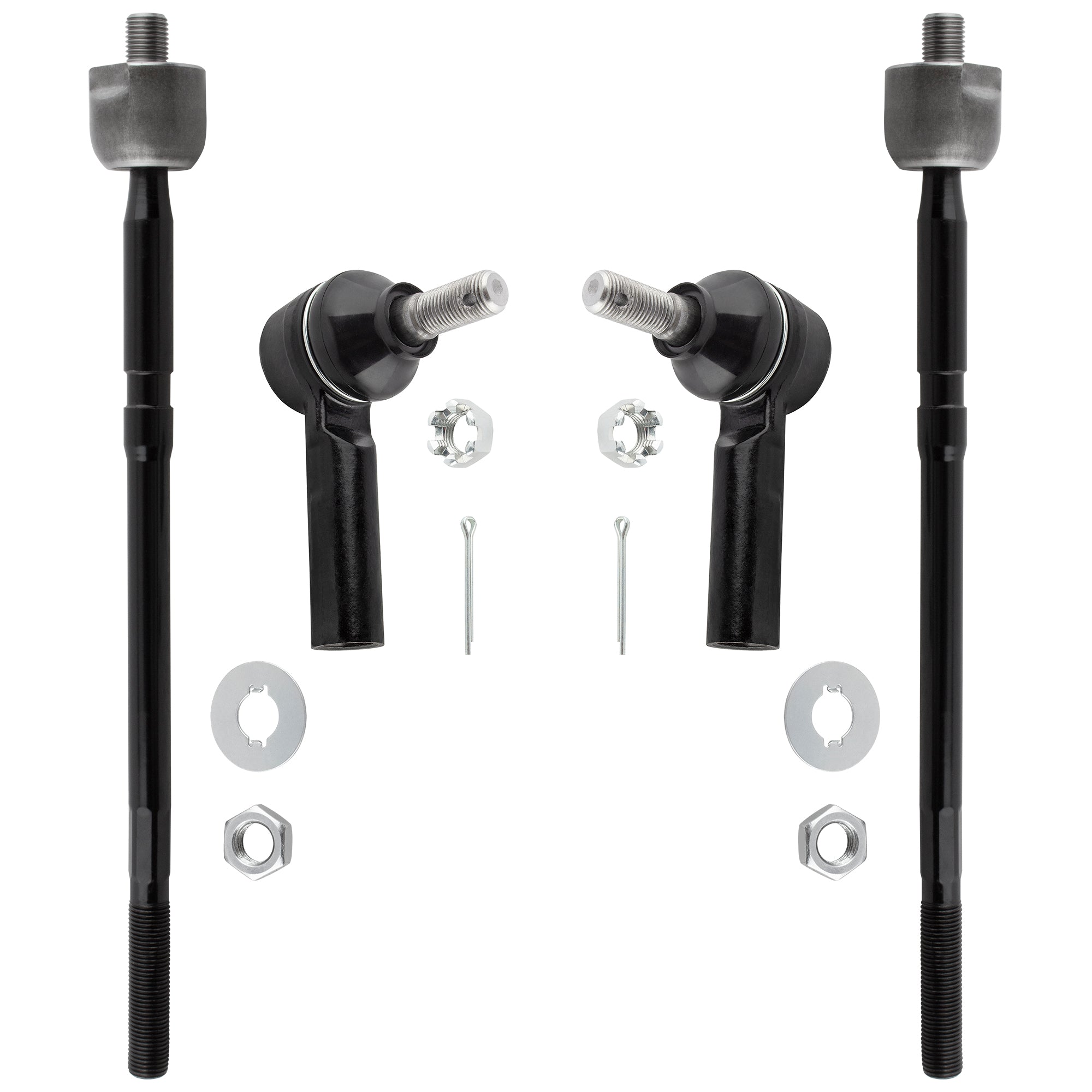 BOXI 4pcs Front Inner Outer Tie Rods Tie Rod Ends Fit for Lexus ES250 1990 1991