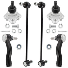 BOXI (Set of 6) Front Lower Ball Joints + Front Stabilizer Sway Bar End Links + Front Outer Tie Rod