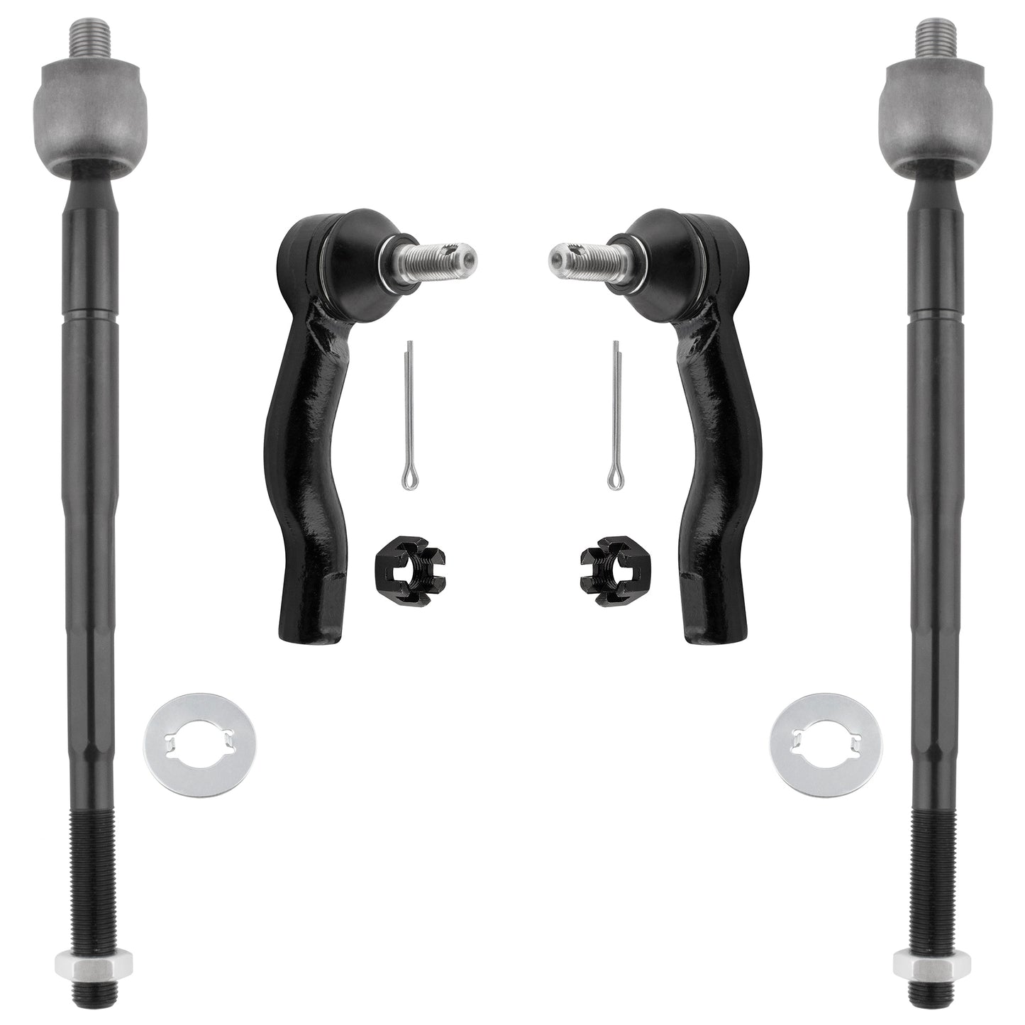 BOXI 4PC Steering Tie Rod Ends Fit for Toyota RAV4 2001 2002 2003 EV442 ES3654 ES3655 Inner