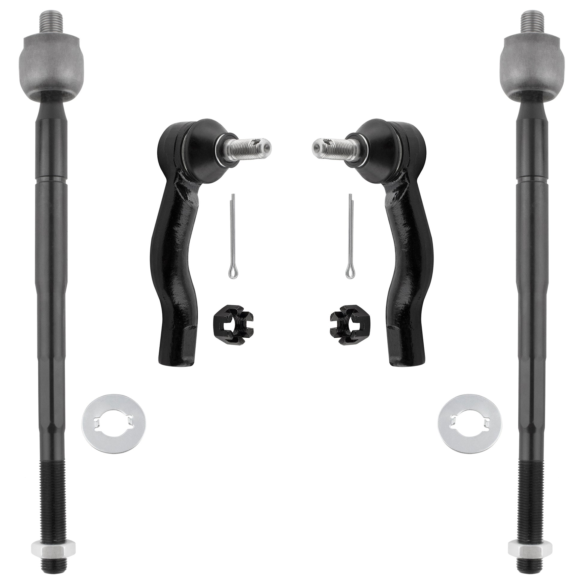 BOXI 4PC Steering Tie Rod Ends Fit for Toyota RAV4 2001 2002 2003 EV442 ES3654 ES3655 Inner