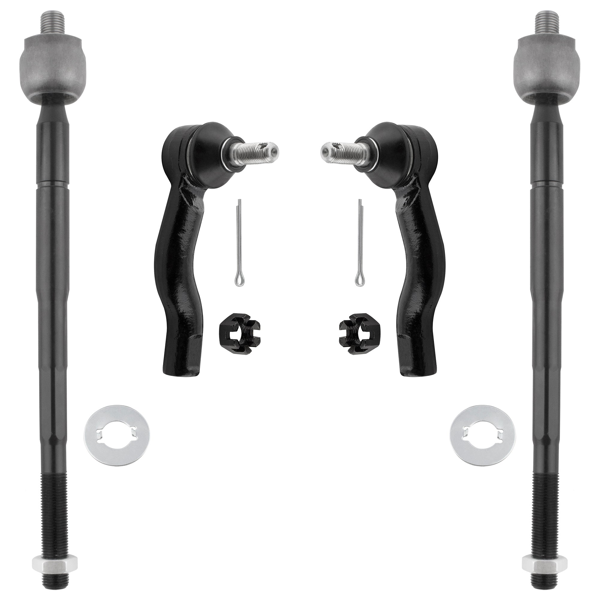 BOXI 4PC Steering Tie Rod Ends Fit for Toyota RAV4 2001 2002 2003 EV442 ES3654 ES3655 Inner