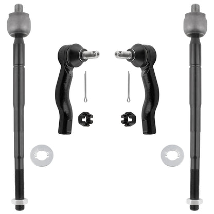 BOXI 4PC Steering Tie Rod Ends Fit for Toyota RAV4 2001 2002 2003 EV442 ES3654 ES3655 Inner