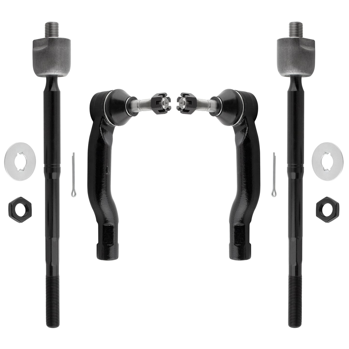 BOXI 4pcs Front Inner Outer Tie Rod End Kit Fit for Toyota Prius 2004 2005 2006 2007 2008 2009