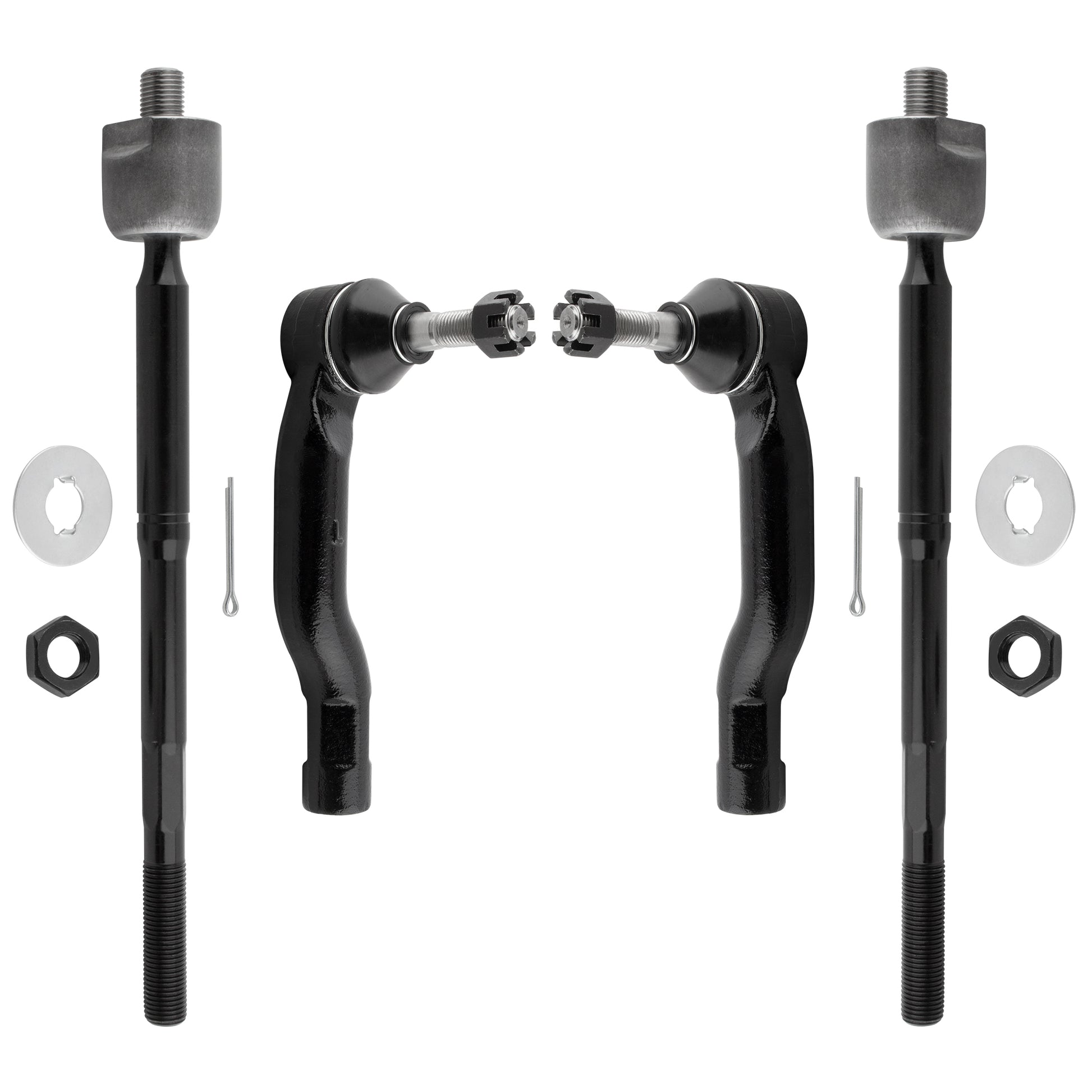 BOXI 4pcs Front Inner Outer Tie Rod End Kit Fit for Toyota Prius 2004 2005 2006 2007 2008 2009