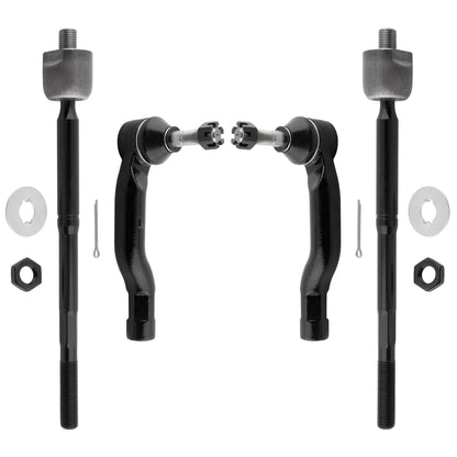 BOXI 4pcs Front Inner Outer Tie Rod End Kit Fit for Toyota Prius 2004 2005 2006 2007 2008 2009