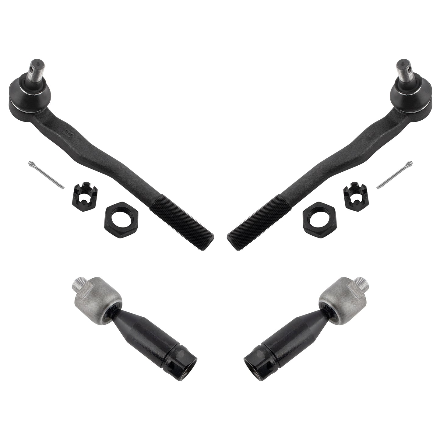 BOXI (Set of 4) Front Inner & Outer Tie Rod End Links Fit for Toyota 4Runner 1996 1997 1998 1999