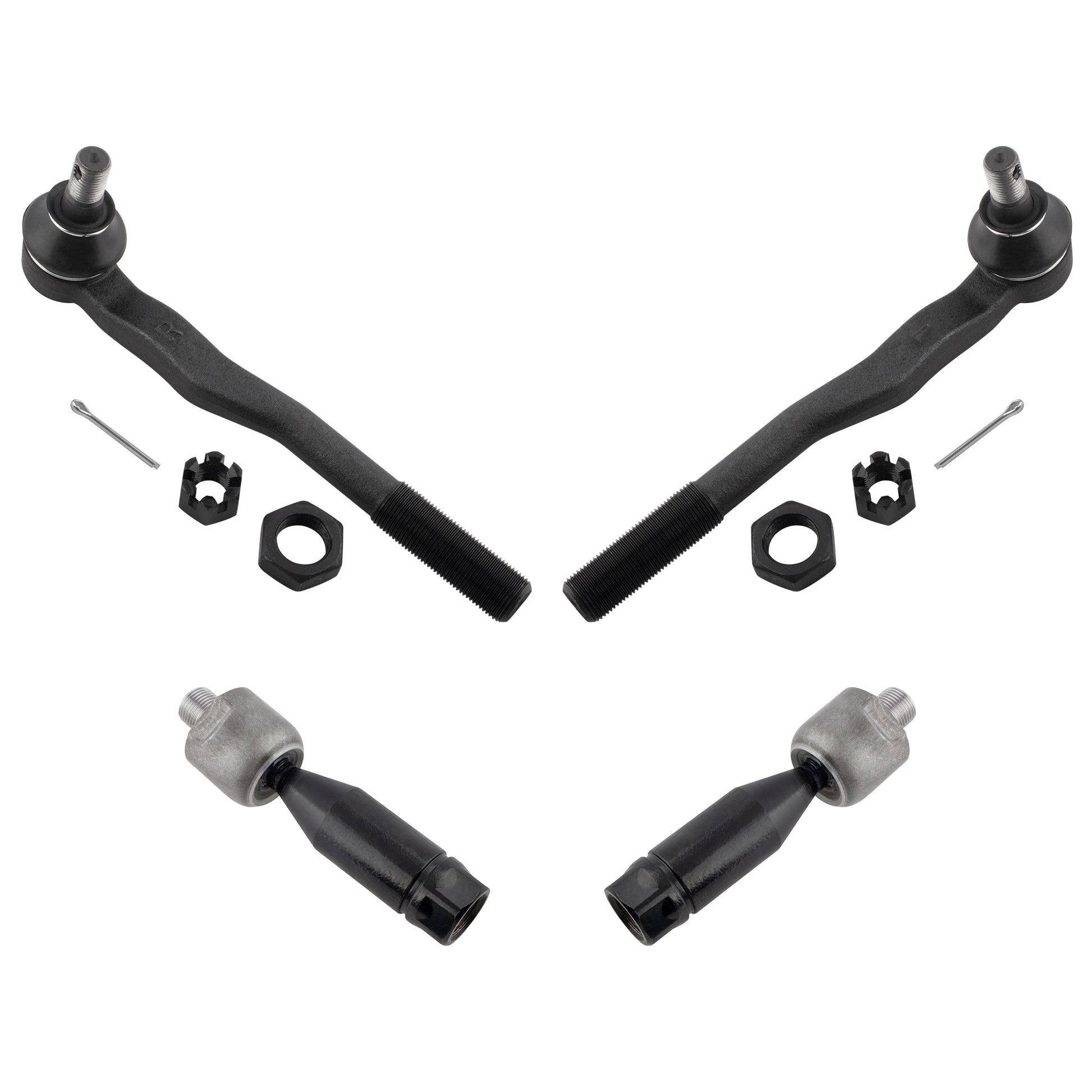 BOXI (Set of 4) Front Inner & Outer Tie Rod End Links Fit for Toyota 4Runner 1996 1997 1998 1999