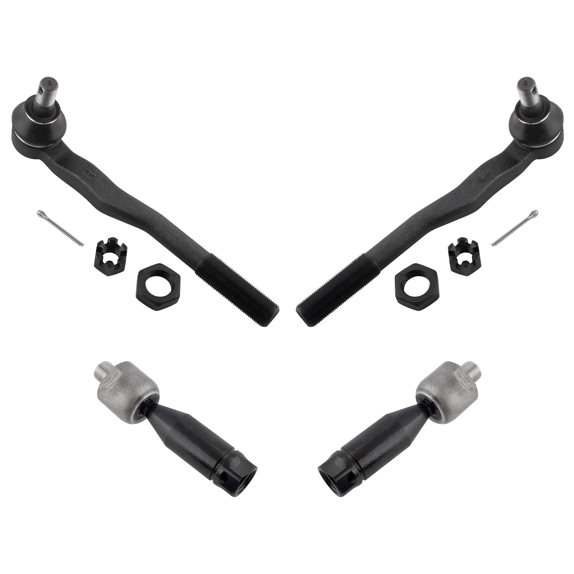 BOXI (Set of 4) Front Inner & Outer Tie Rod End Links Fit for Toyota 4Runner 1996 1997 1998 1999