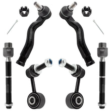 BOXI (Set of 6) Front Sway Bar End Links + Outer Inner Tie Rod Ends fit for Toyota Sequoia 2008-2019