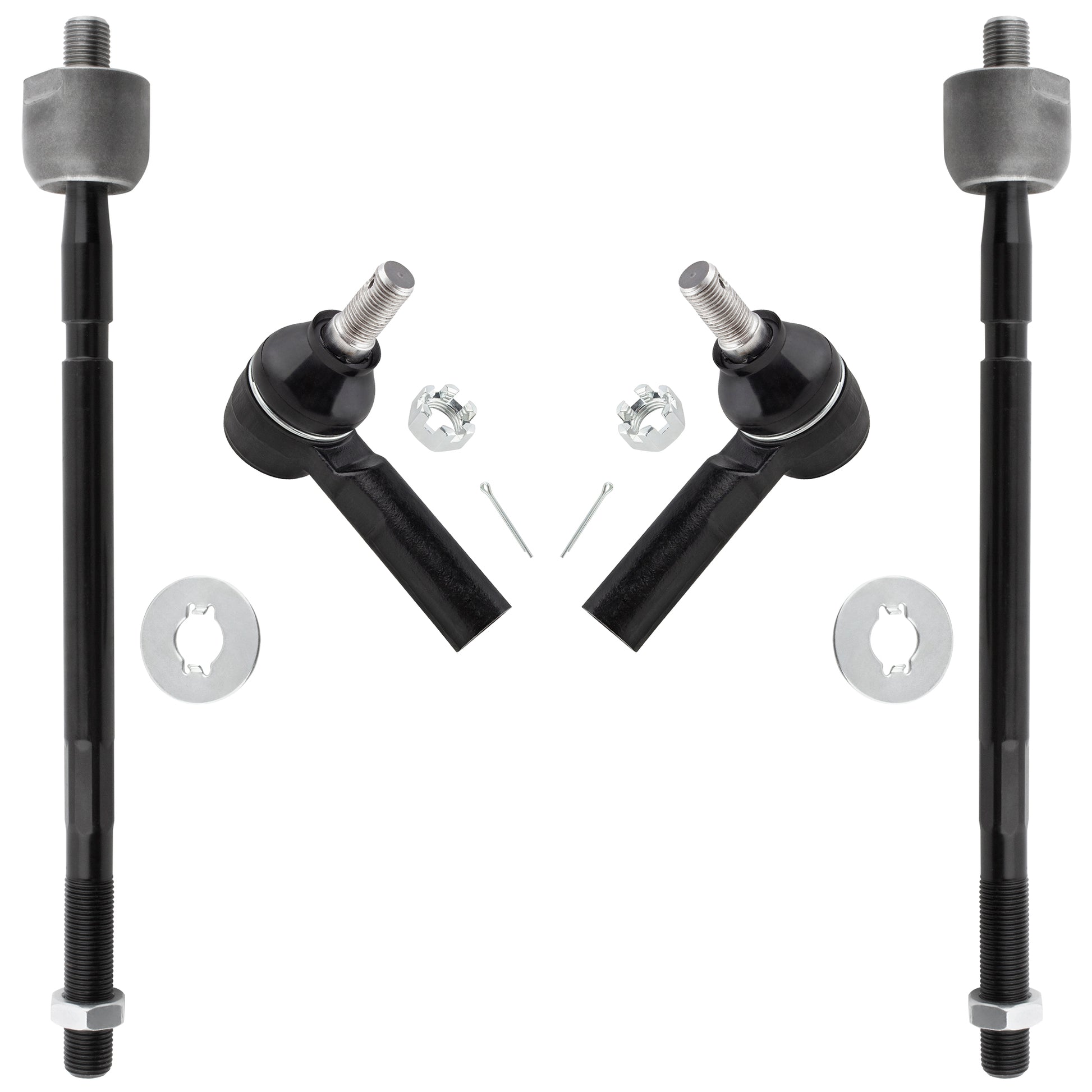 BOXI (Set of 4) Front Inner & Outer Tie Rod Ends Fit for Toyota Tacoma 2005 2006 2007 2008 2009
