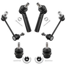 BOXI (Set of 6) Front Lower Ball Joints + Sway Bar Links + Outer Tie Rods fit for Toyota 4Runner