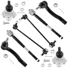 BOXI (Set of 8) Front Sway Bar Links + Lower Ball Joints + Inner Outer Tie Rod Ends Set Fit